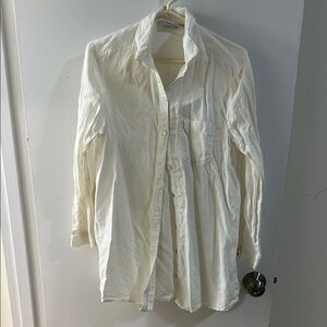 & Other Stories: Cream Linen Button-Down Shirt